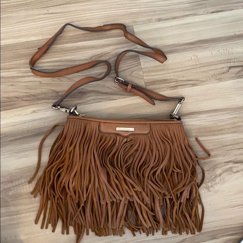 Rebecca Minkoff Brown Leather Tassel Crossbody Bag
